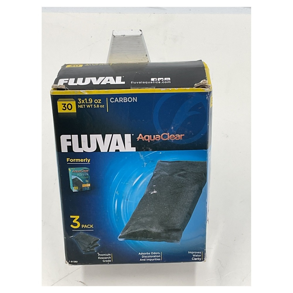 Fluval AquaClear 30 Activated Carbon Filter Inserts 3-Pack Aquarium Media‎ A1382